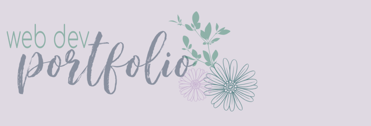 web dev portfolio header